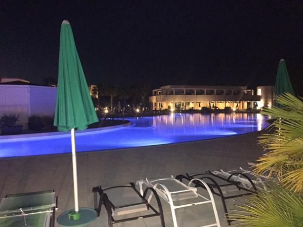 Vista Notturno della Piscina La Brunese 