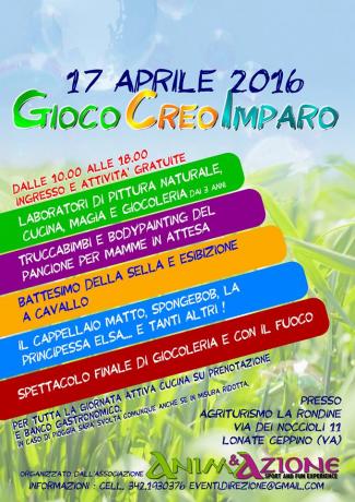 Lonate Ceppino 17 Aprile - CREOGIOCOIMPARO - 1a EDIZIONE FESTA DEI BAMBINI