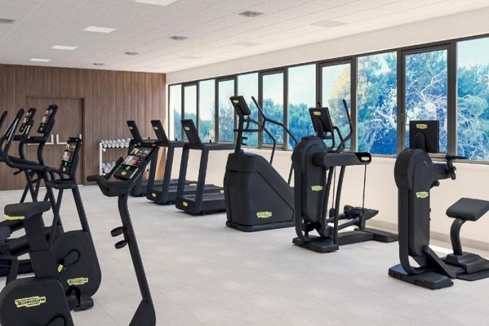 Palestra attrezzata in Resort 4****,zona fitness 