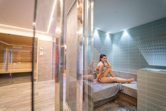 Centro benessere con sauna e bagno turco 