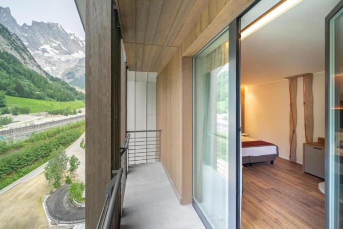 Camere con balconcino panoramico Courmayeur 